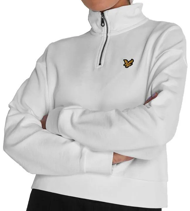 Lyle and Scott Womens Cropped Quarter Zip White