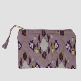 Madam Stoltz Small Quilted Cotton Purse Lilac