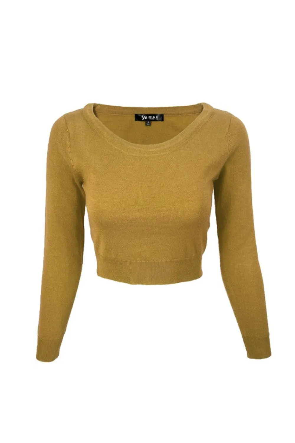 Mak Round Neck Crop Sweater Knit Crop Top S-XL