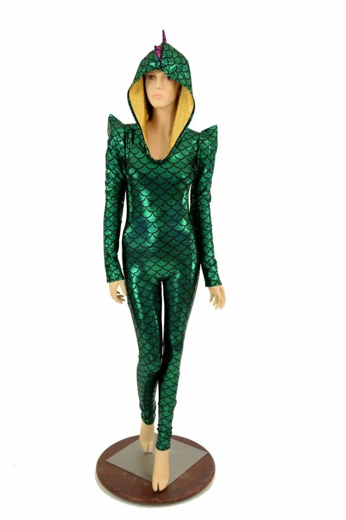 Mardi Gras Dragon Hood Catsuit