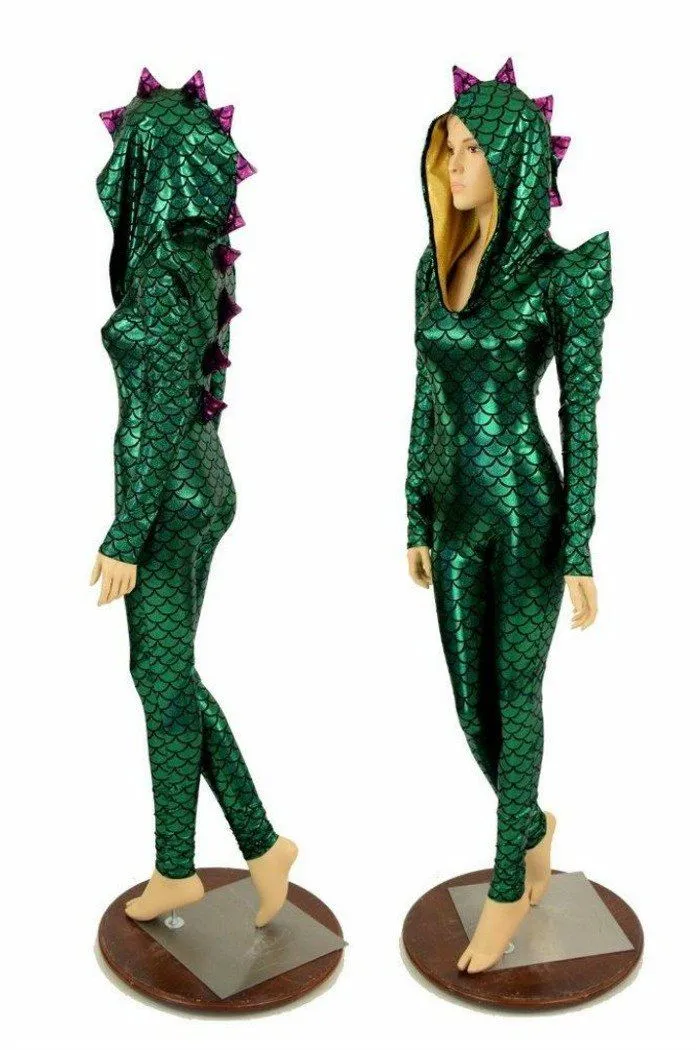 Mardi Gras Dragon Hood Catsuit