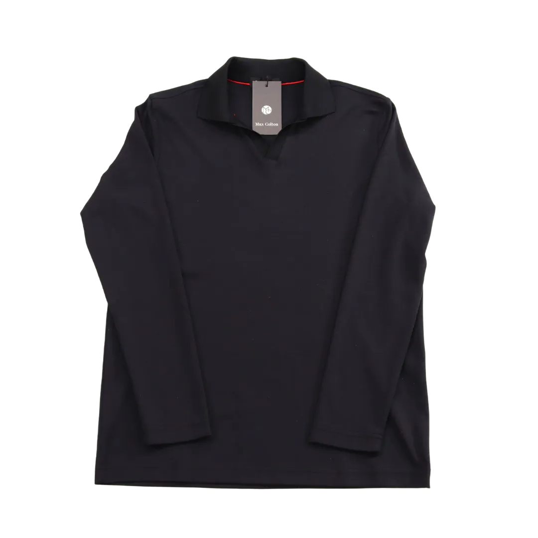 Max Colton Black Long Sleeve Knit Shirt