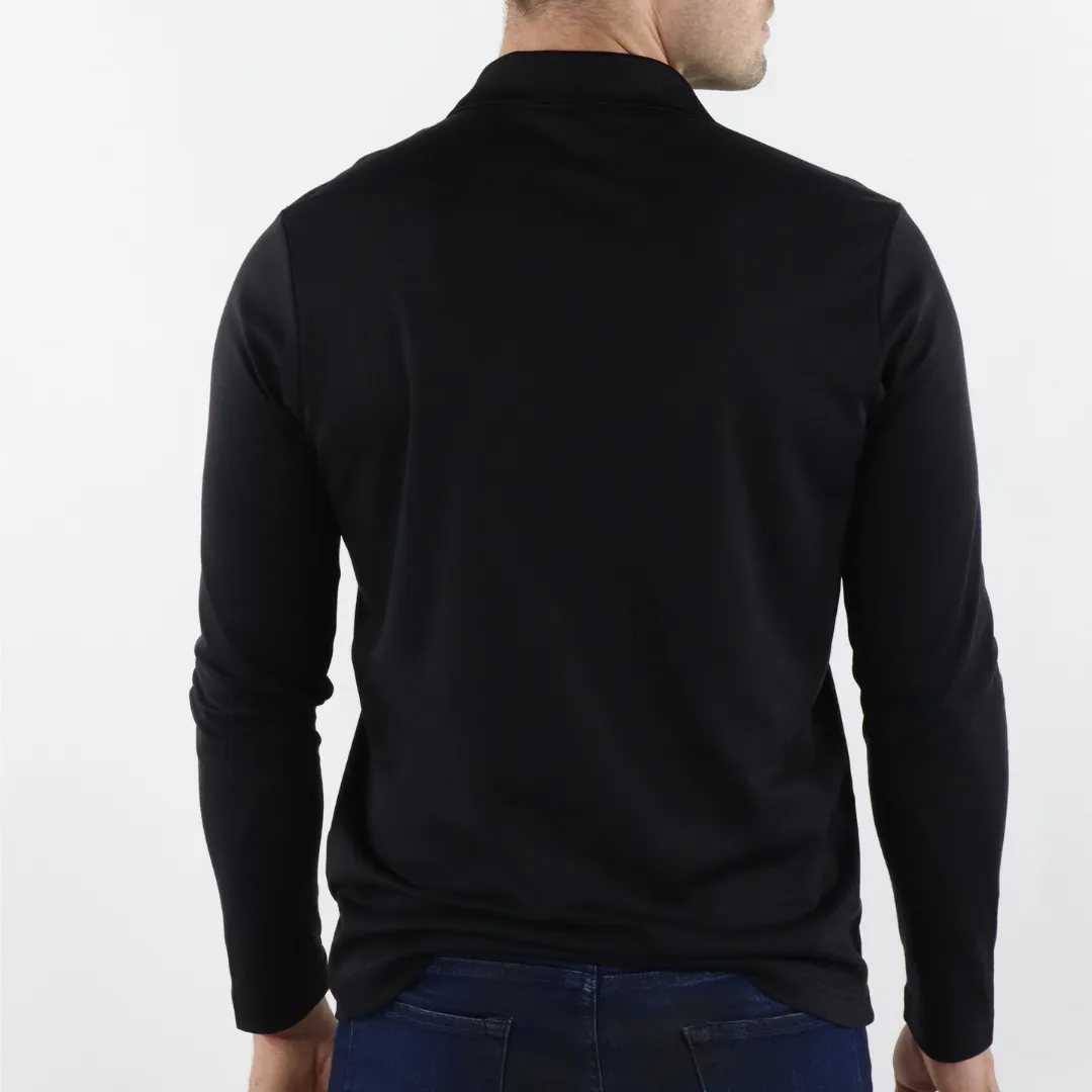 Max Colton Black Long Sleeve Knit Shirt