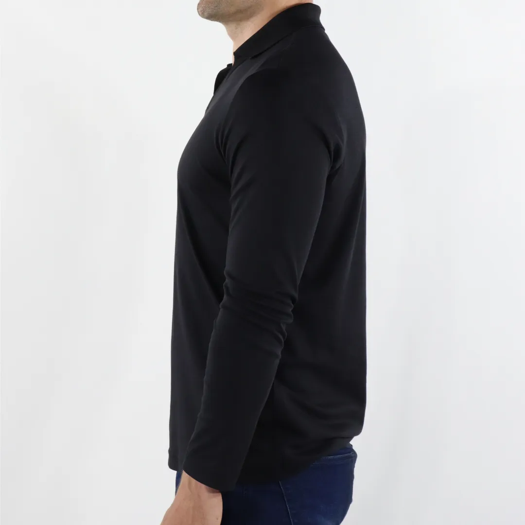 Max Colton Black Long Sleeve Knit Shirt