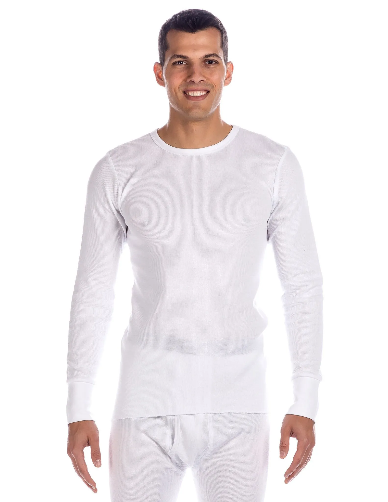 Men's Classic Waffle Knit Thermal Top and Bottom Set