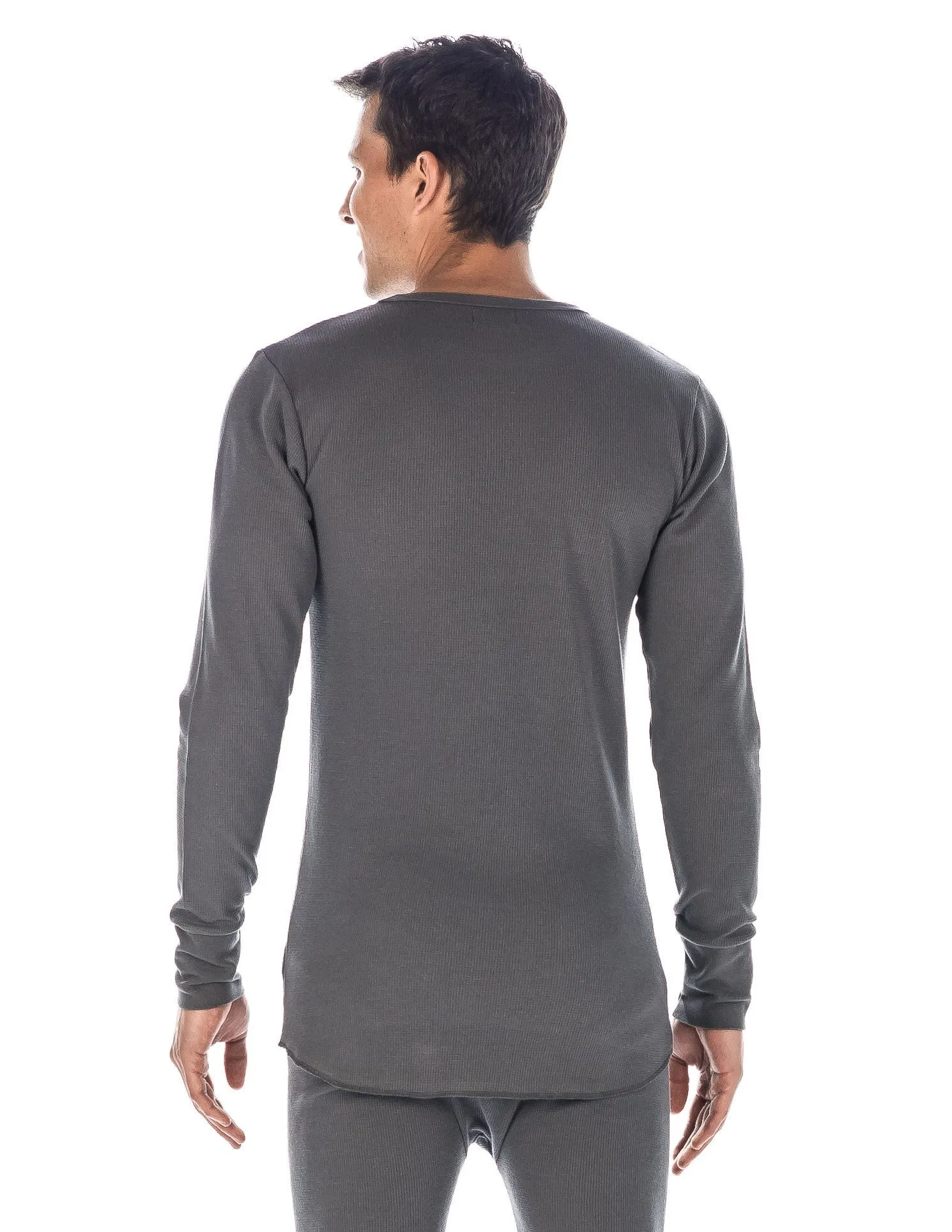 Men's Classic Waffle Knit Thermal Top and Bottom Set