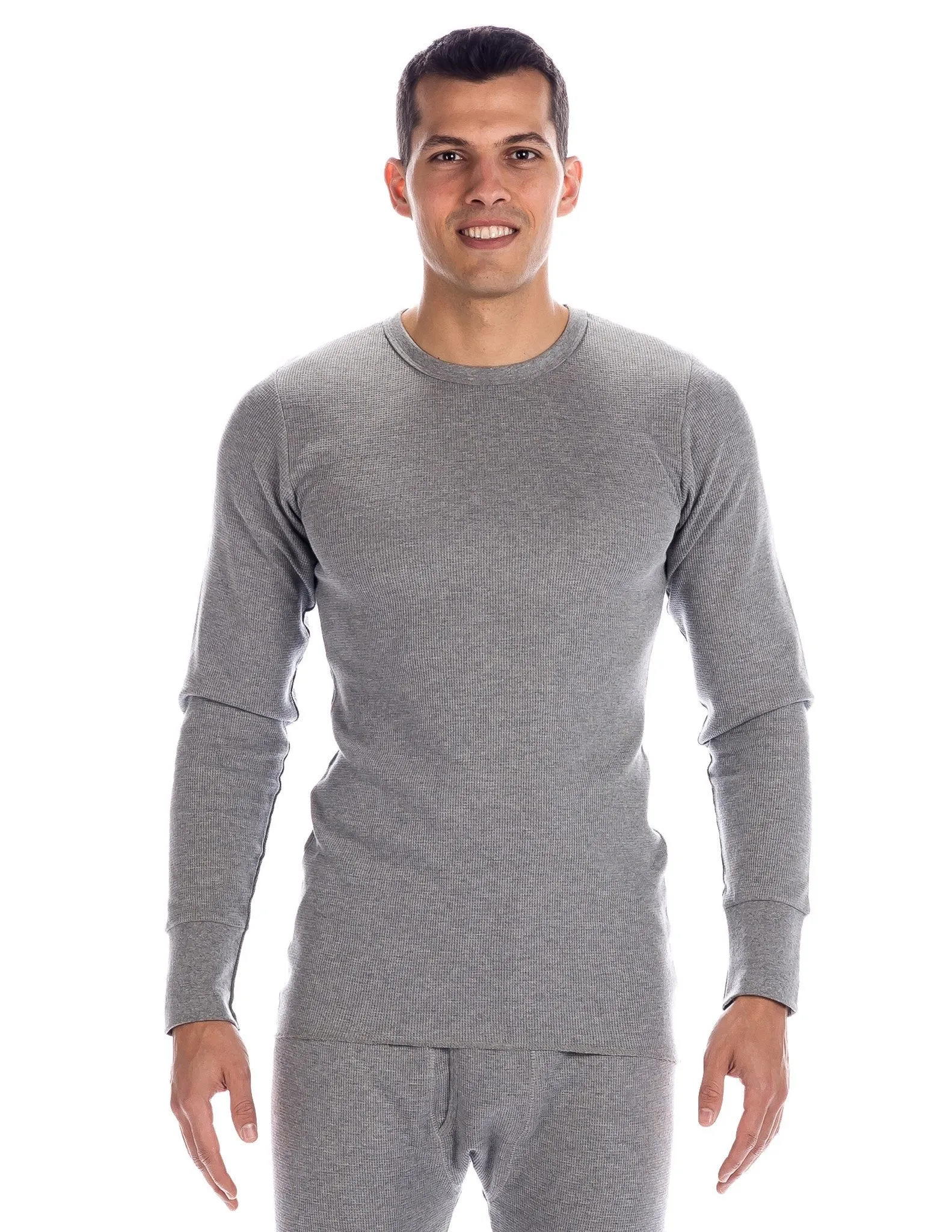 Men's Classic Waffle Knit Thermal Top and Bottom Set