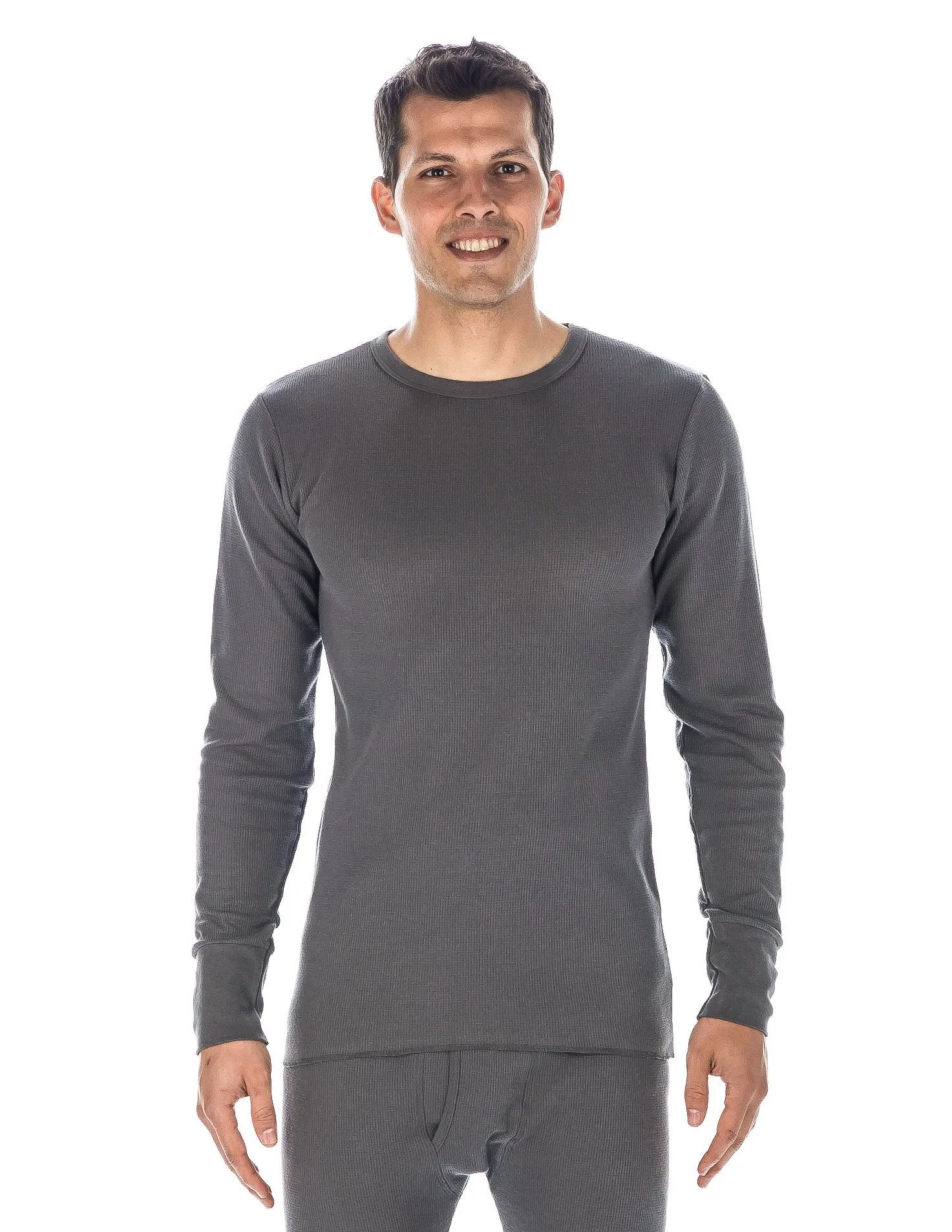 Men's Classic Waffle Knit Thermal Top and Bottom Set