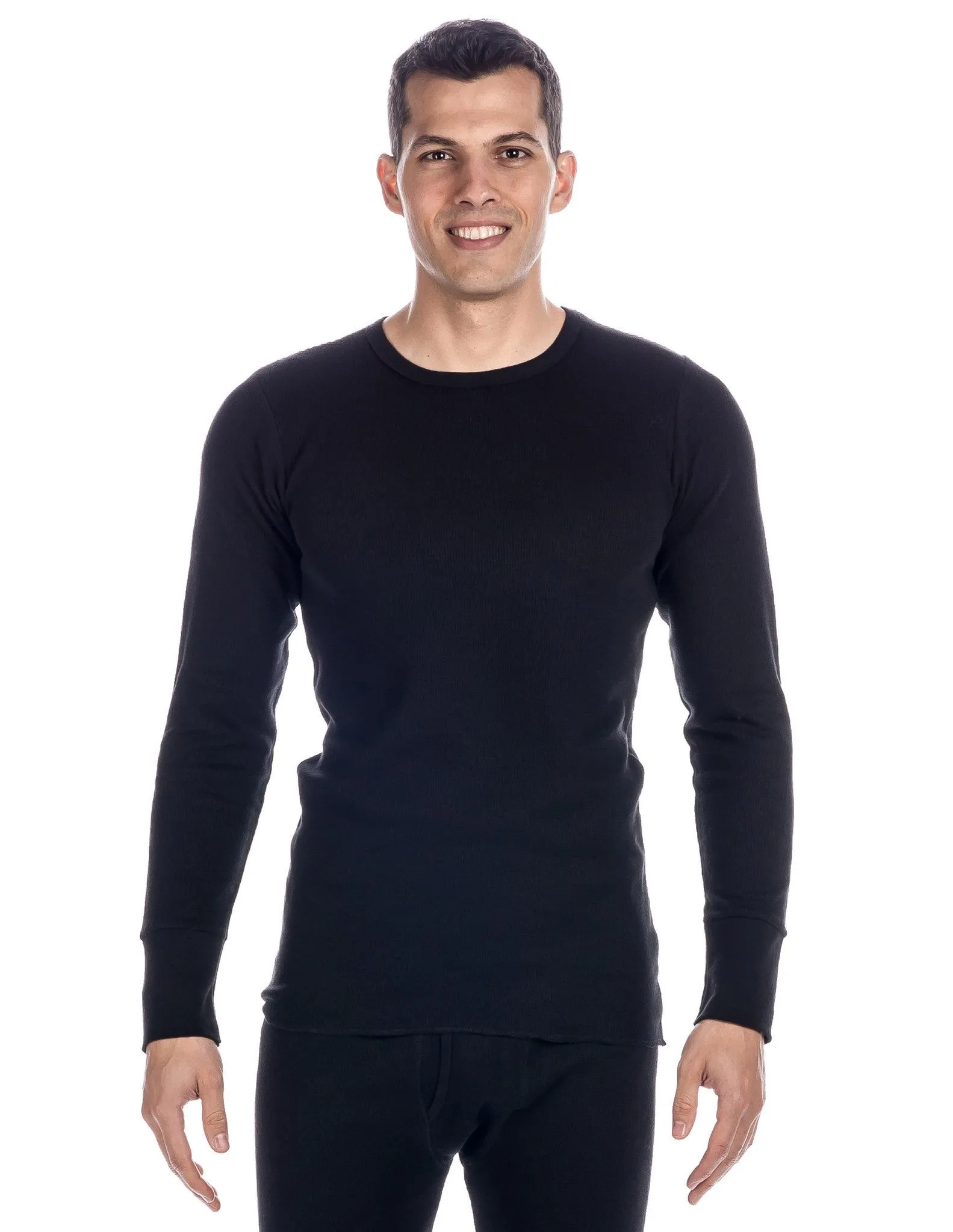 Men's Classic Waffle Knit Thermal Top and Bottom Set