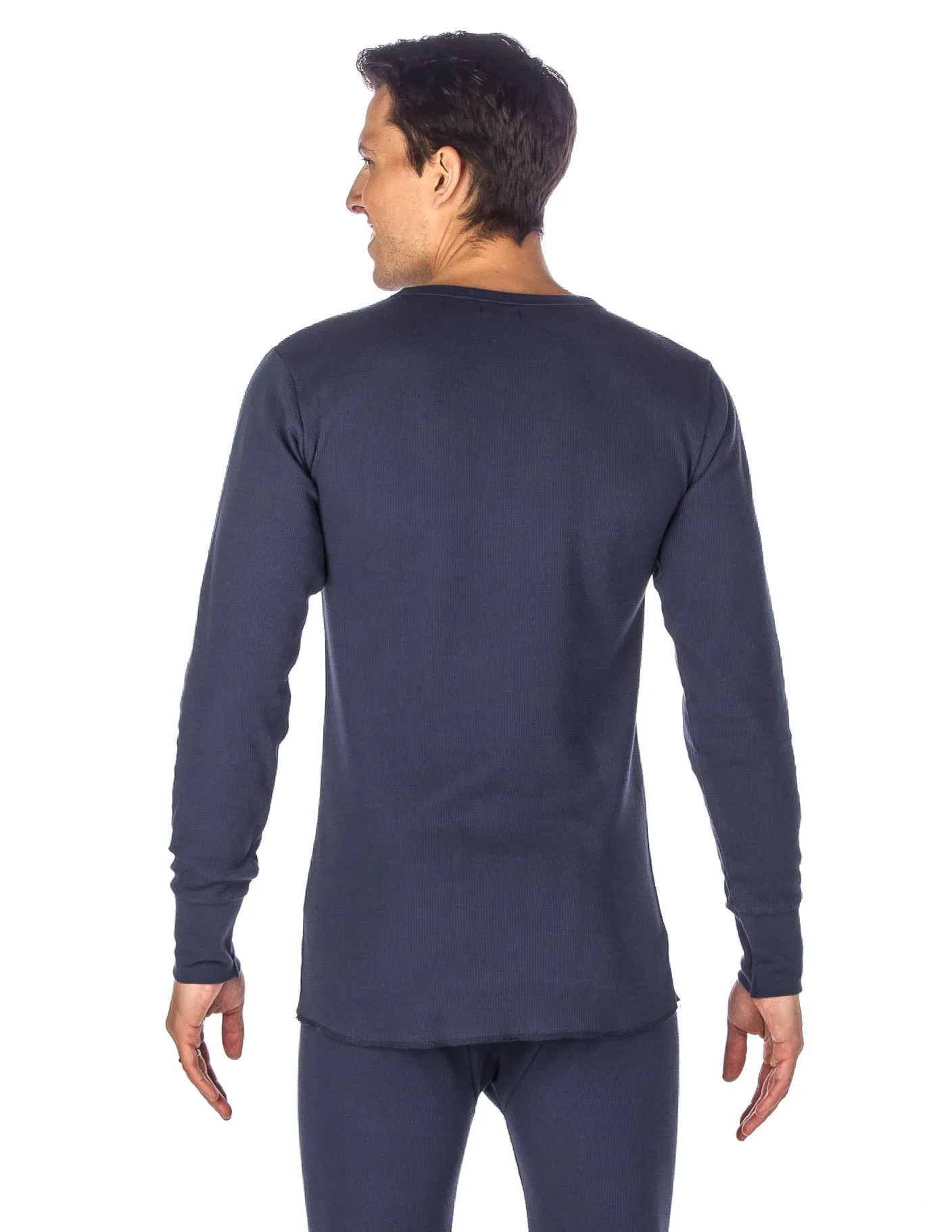 Men's Classic Waffle Knit Thermal Top and Bottom Set