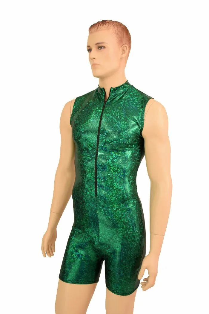 Mens Green Sparkly "Stanley" Romper