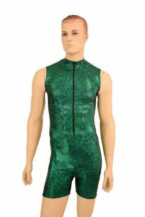 Mens Green Sparkly "Stanley" Romper