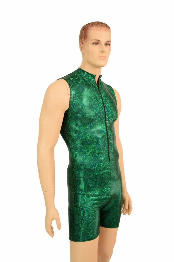 Mens Green Sparkly "Stanley" Romper