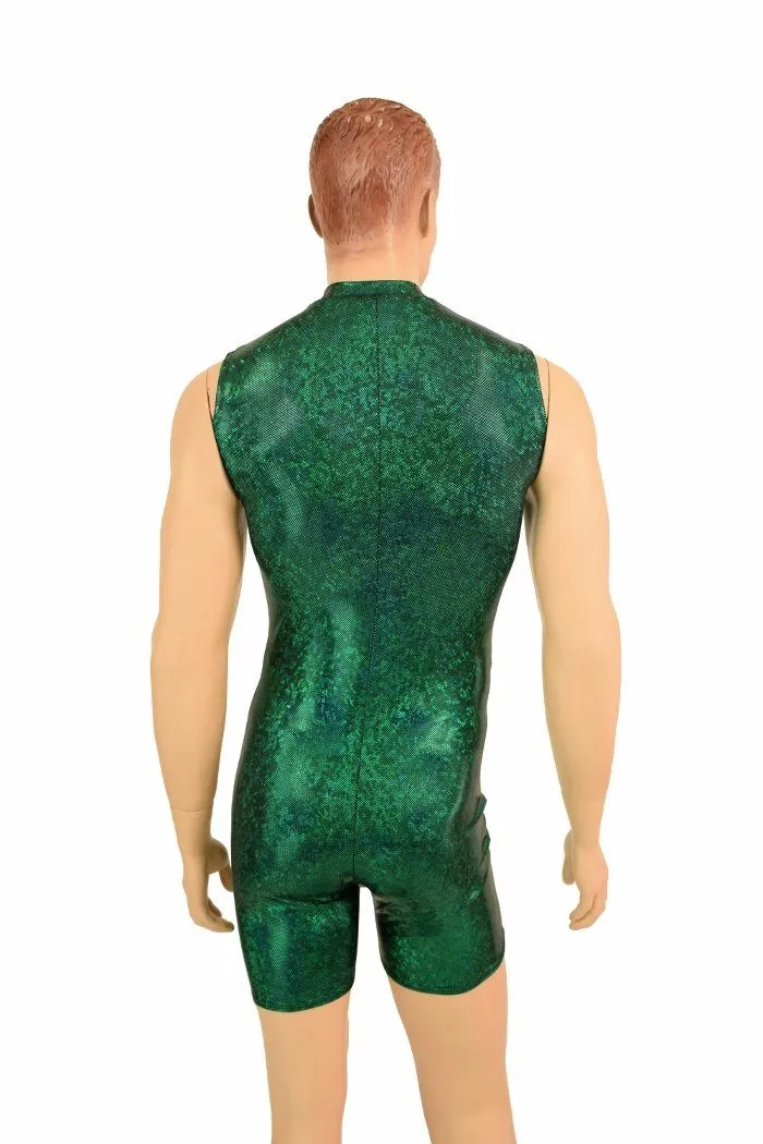 Mens Green Sparkly "Stanley" Romper