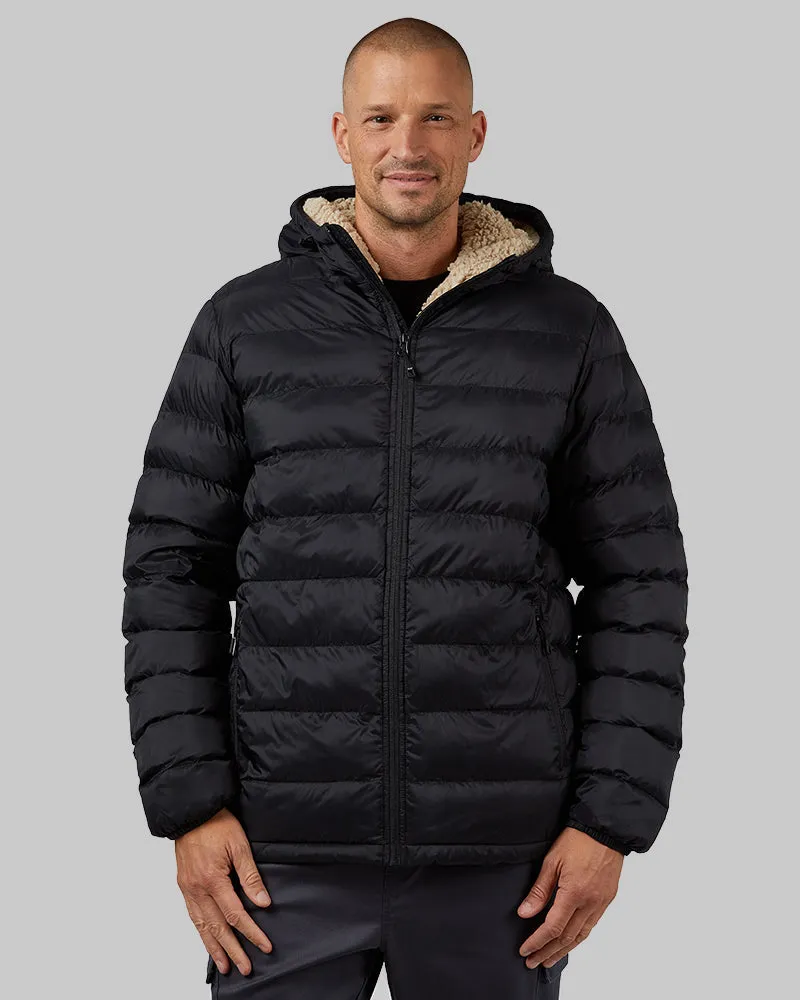 MEN'S HOODED SHERPA-LINED JACKET