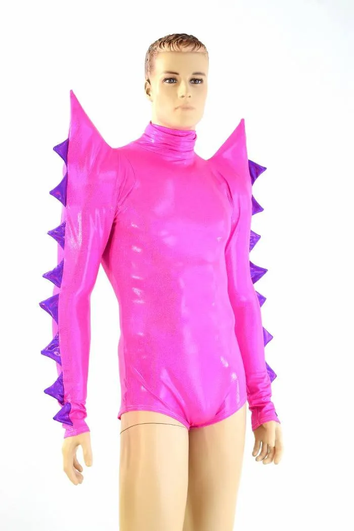 Mens Neon Pink Spiked Romper