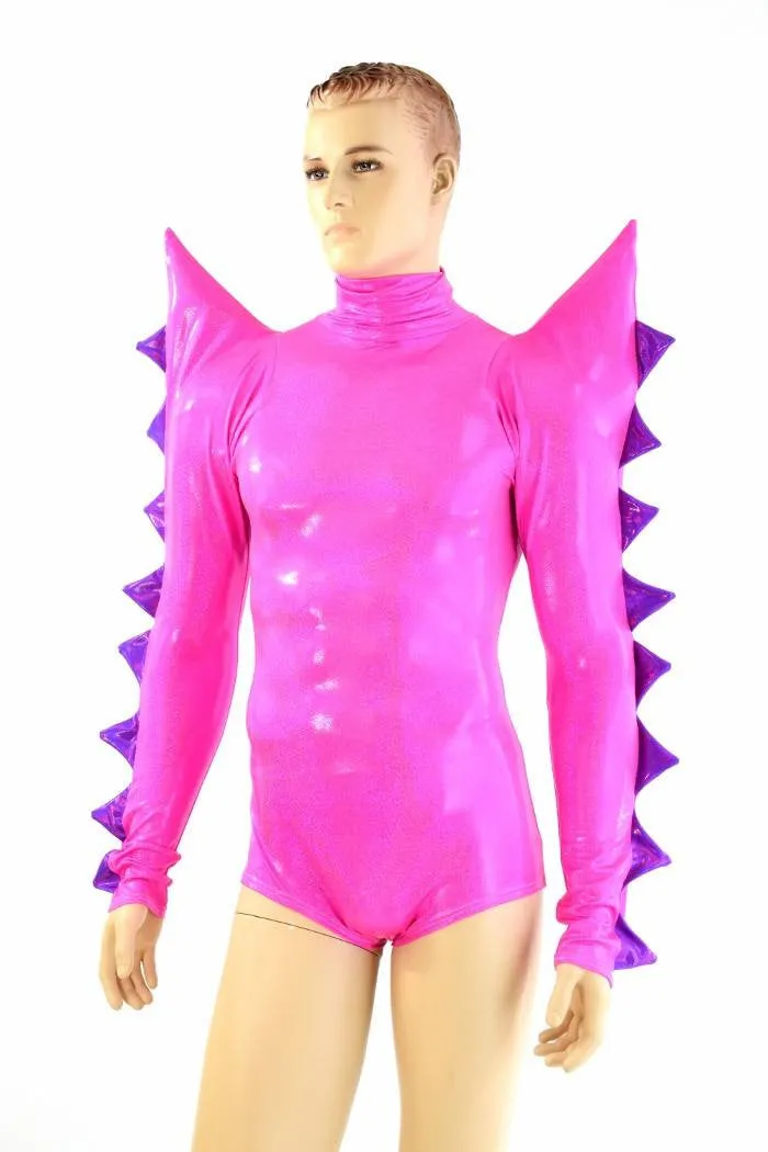 Mens Neon Pink Spiked Romper