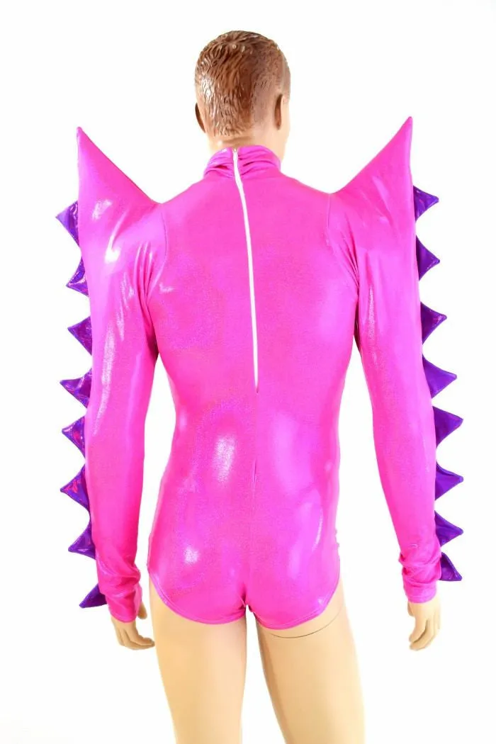 Mens Neon Pink Spiked Romper