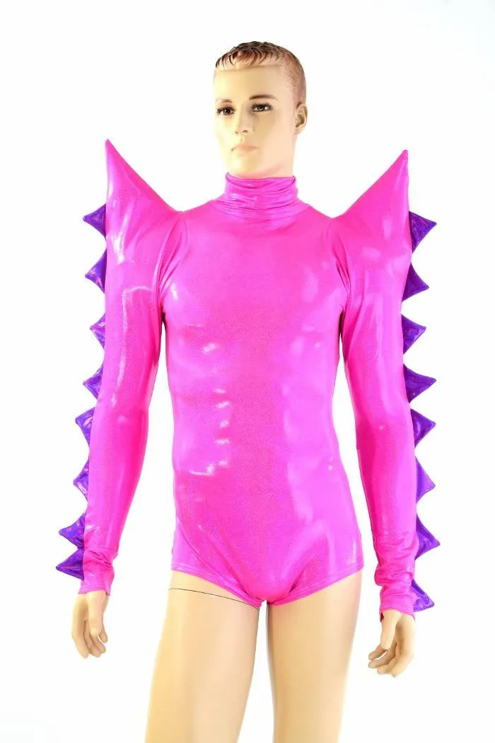 Mens Neon Pink Spiked Romper