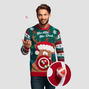 Men’s You Miss, You Drink! Christmas Jumper