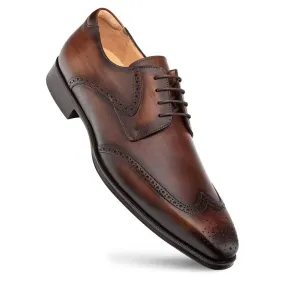 Mezlan Tasso Chestnut Calfskin Leather Derby Oxfords