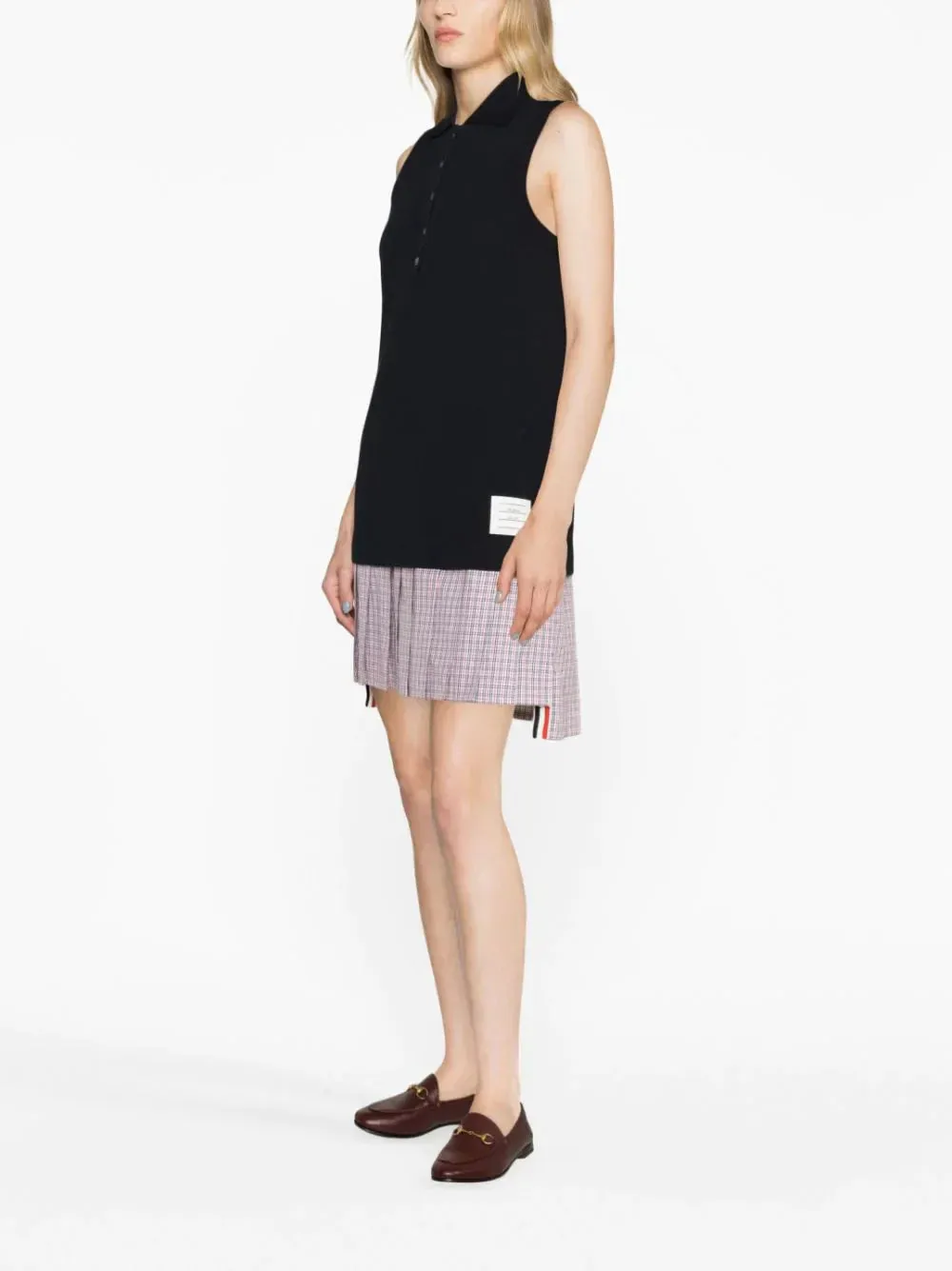 Mini Pleated Bottom Polo Dress