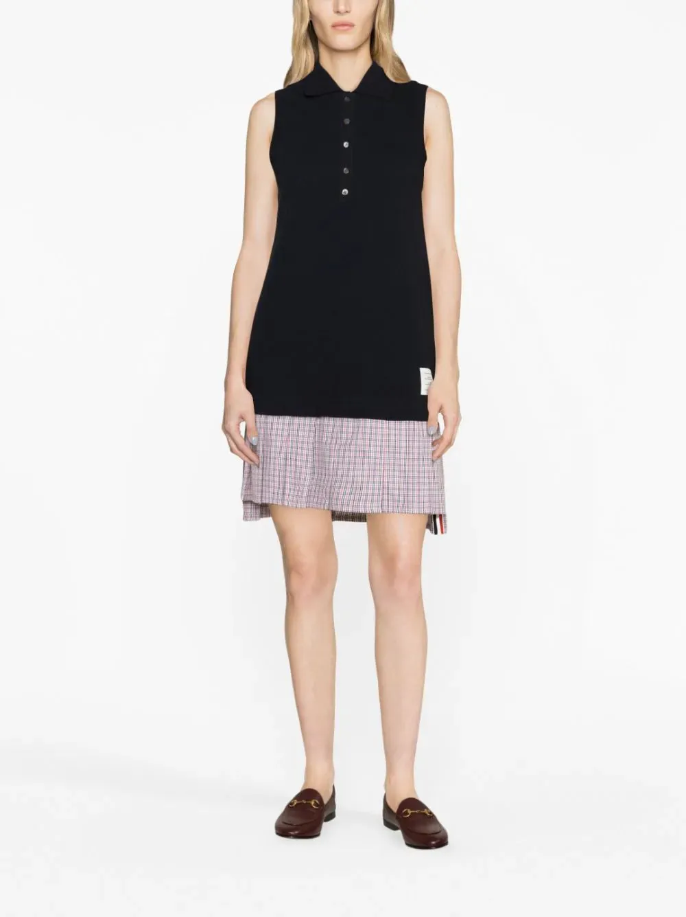 Mini Pleated Bottom Polo Dress