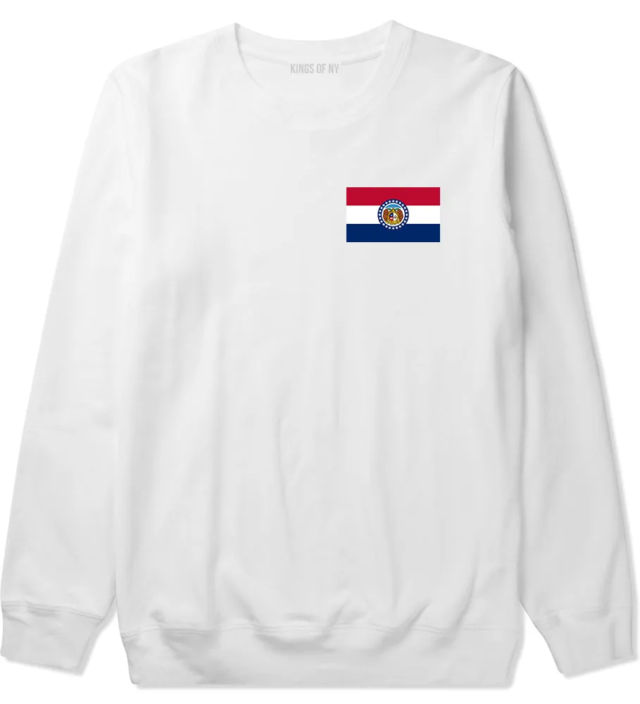 Missouri State Flag MO Chest Mens Crewneck Sweatshirt