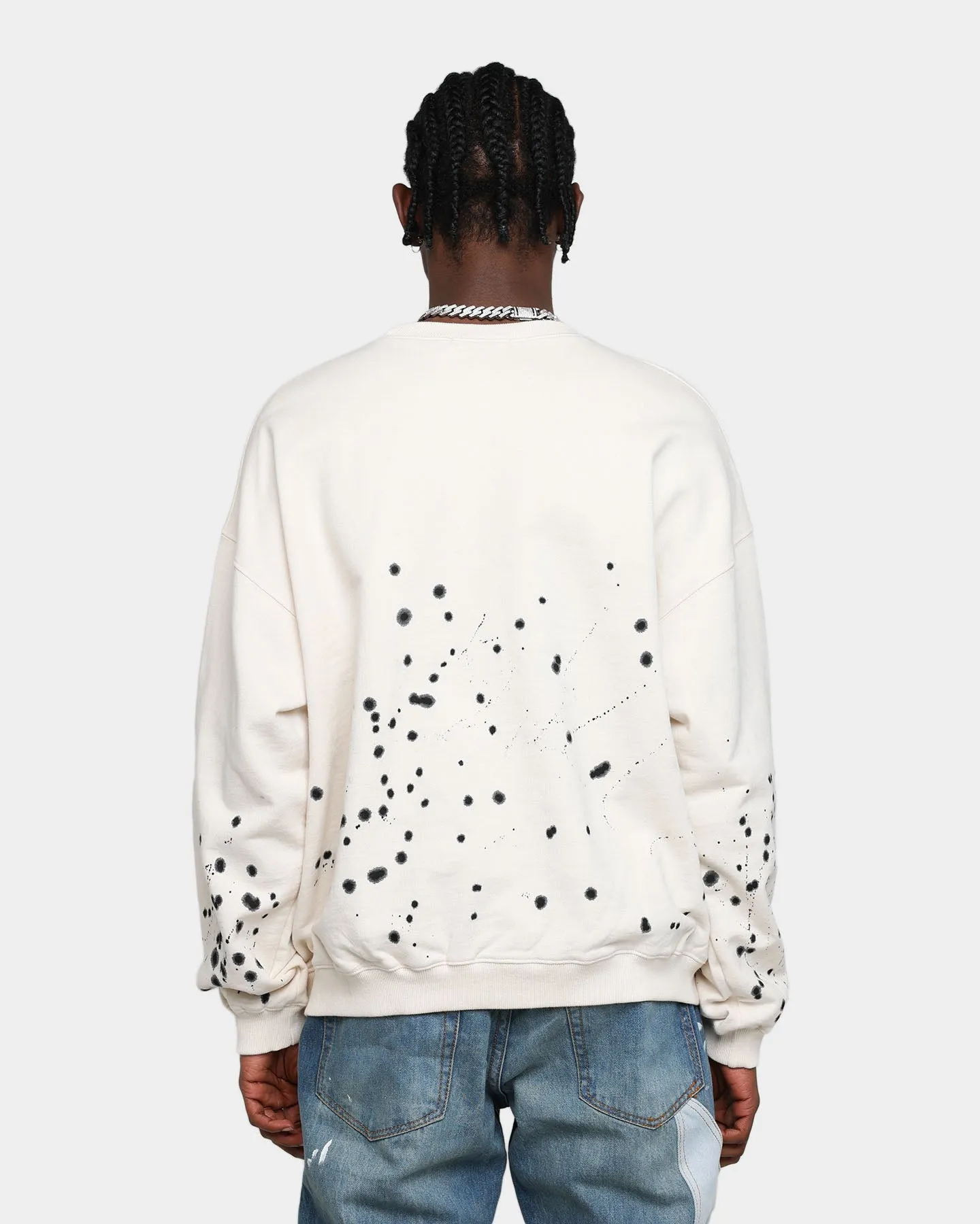 MNML Ink Spill Crewneck Off White