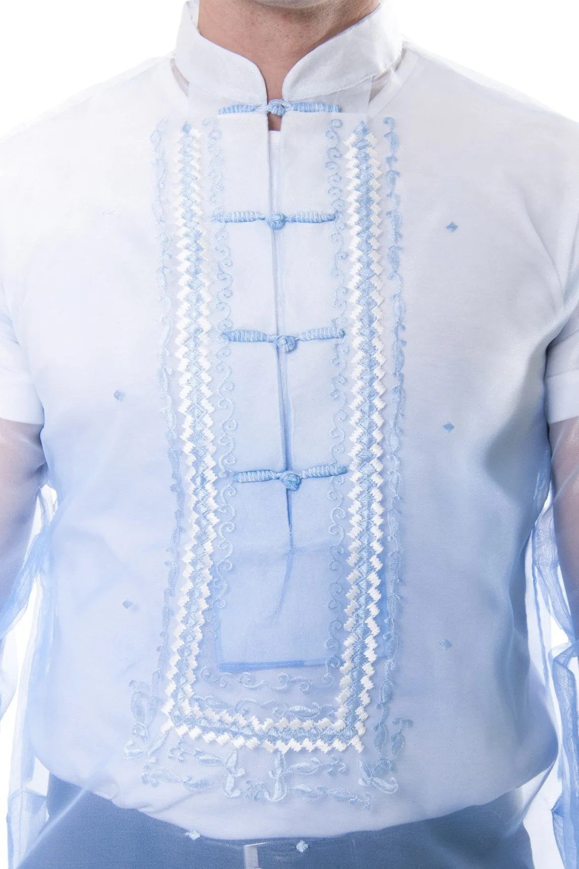 MO15 - Organza Barong Tagalog Blue