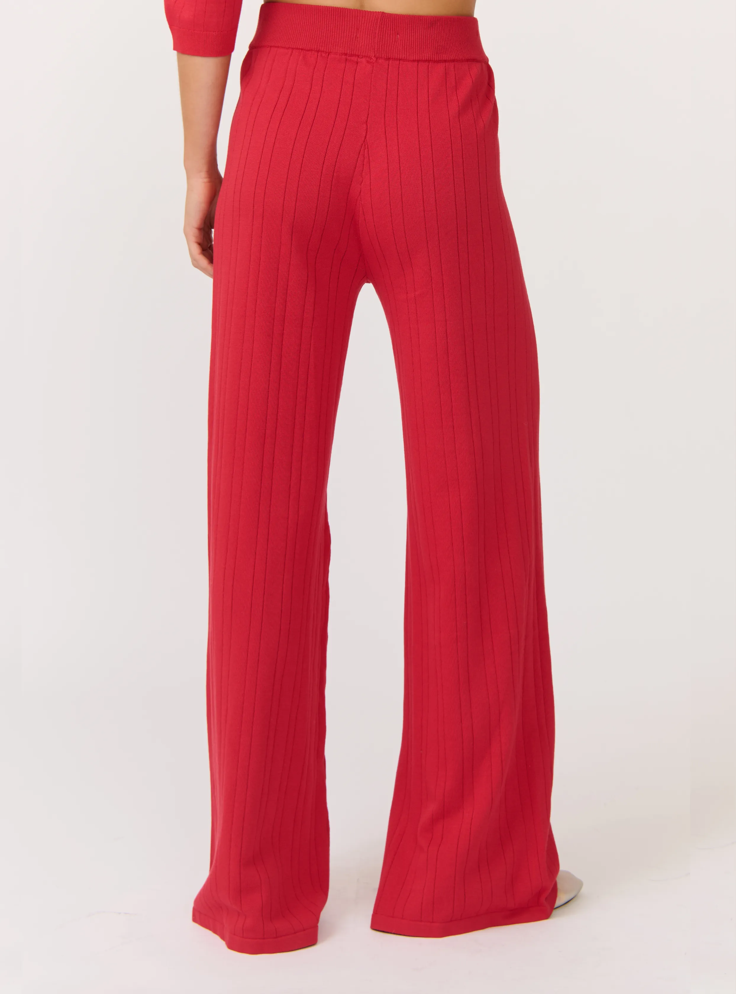 MOLLY RIB KNIT PANT - Cherry Knit