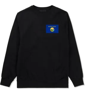 Montana State Flag MT Chest Mens Crewneck Sweatshirt