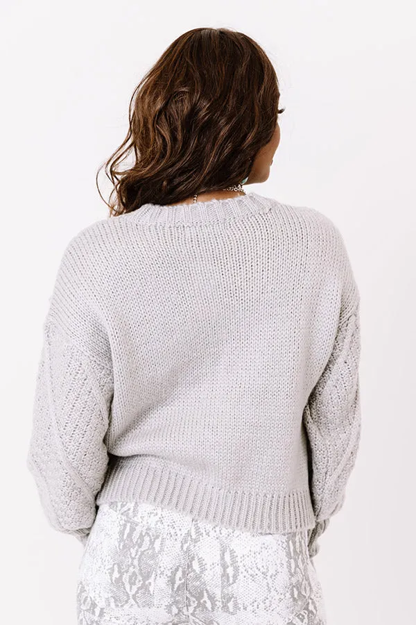 Most Loved Knit Sweater In Grey