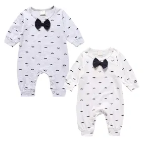 Moustache Bow Tie Onesie