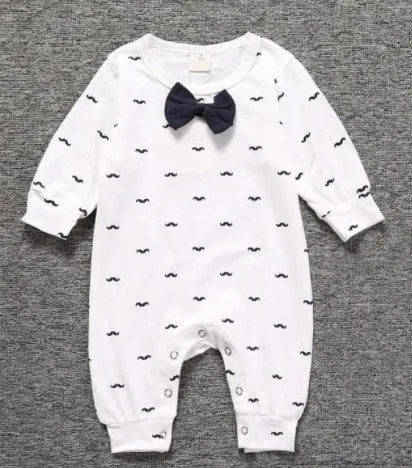 Moustache Bow Tie Onesie