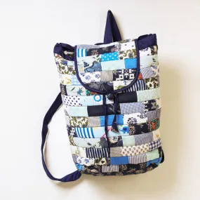 Multicolor - Patchwork Quilted Cotton Backpack Pithu Bag