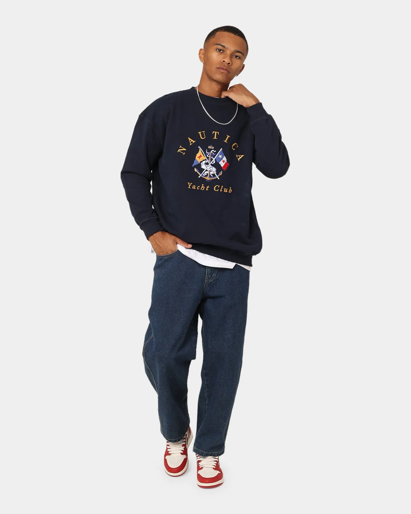 Nautica Lugger Sweatshirt 429 Navy