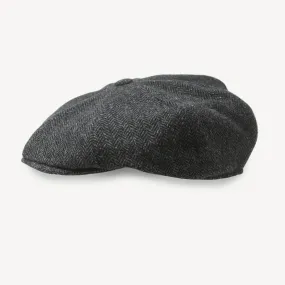 Newsboy Cap - Dark Grey Herringbone