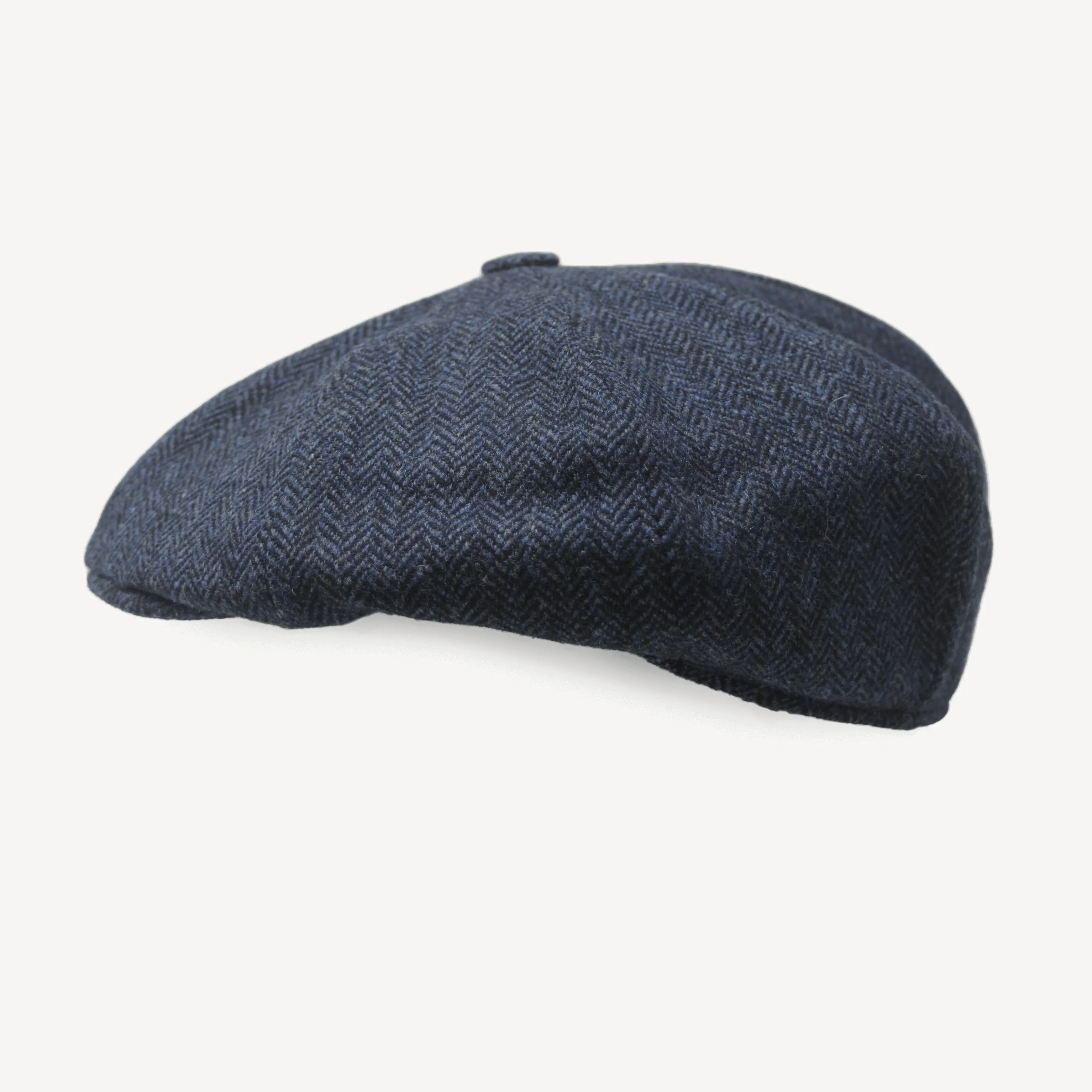 Newsboy Cap - Navy Herringbone