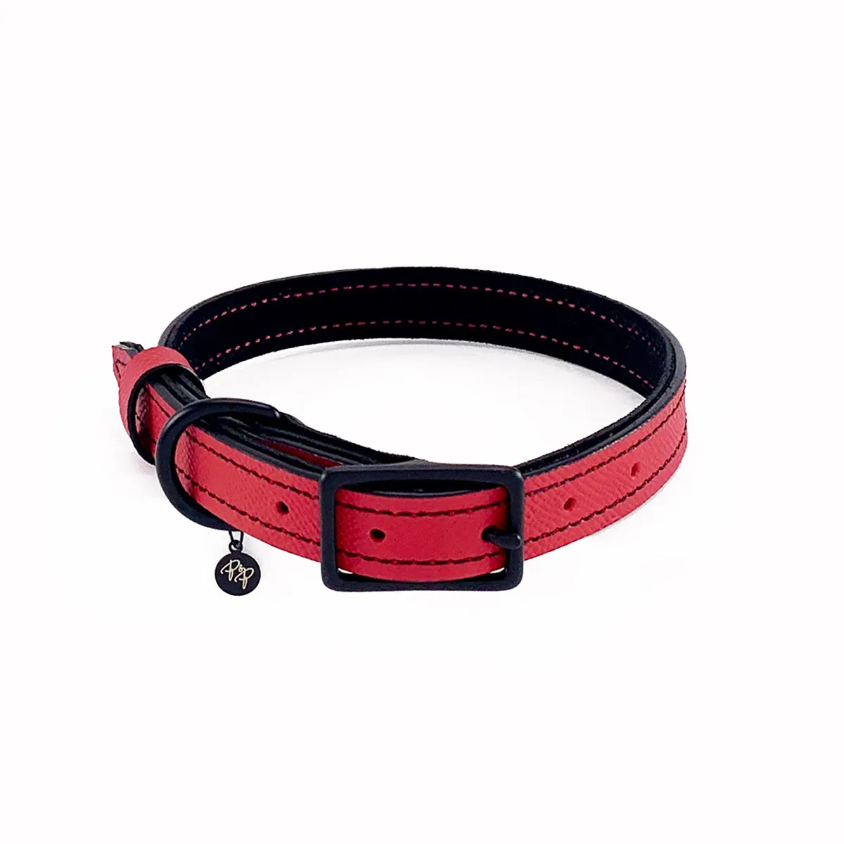 Nixon Classic Leather Dog Collar Cayenne/Black