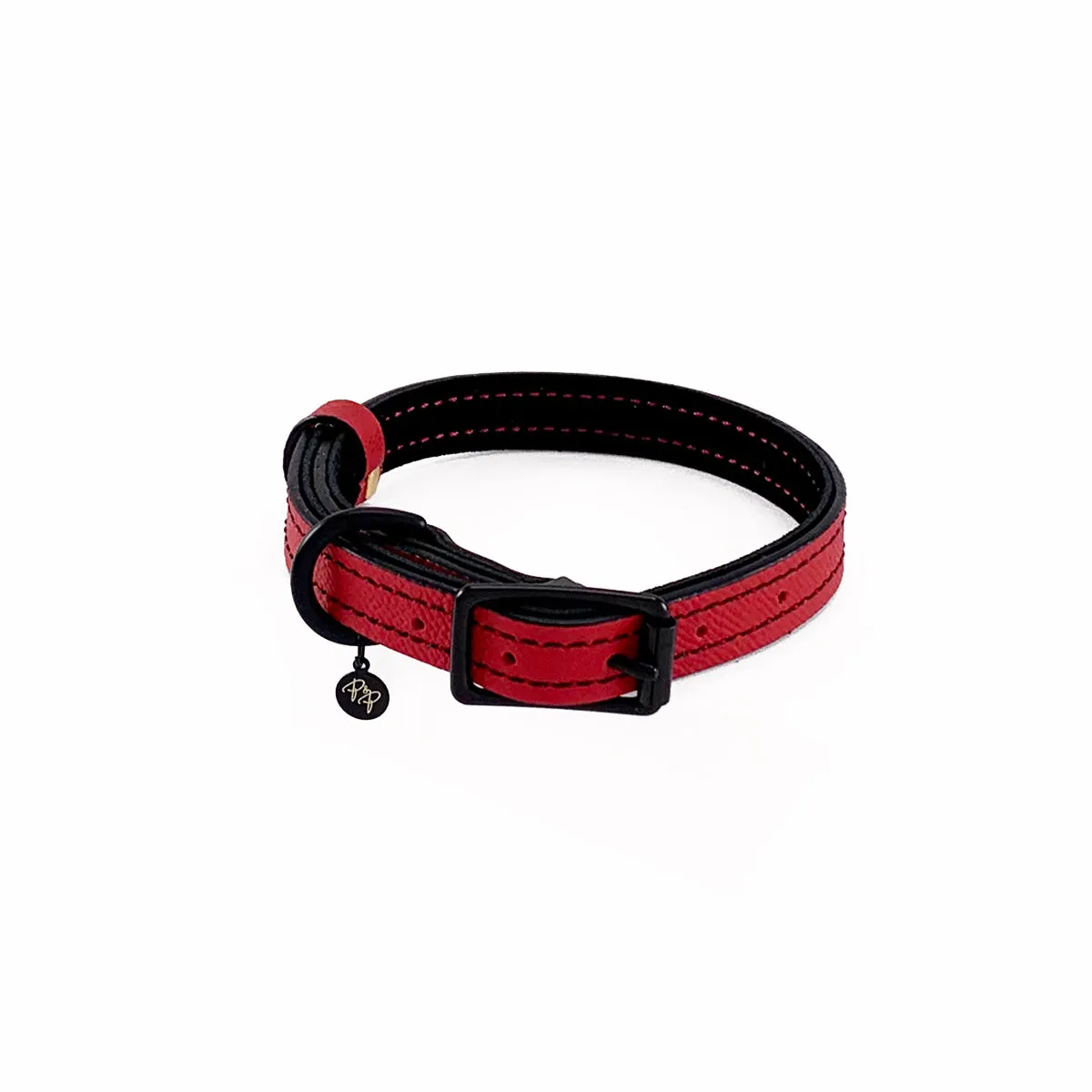 Nixon Classic Leather Dog Collar Cayenne/Black