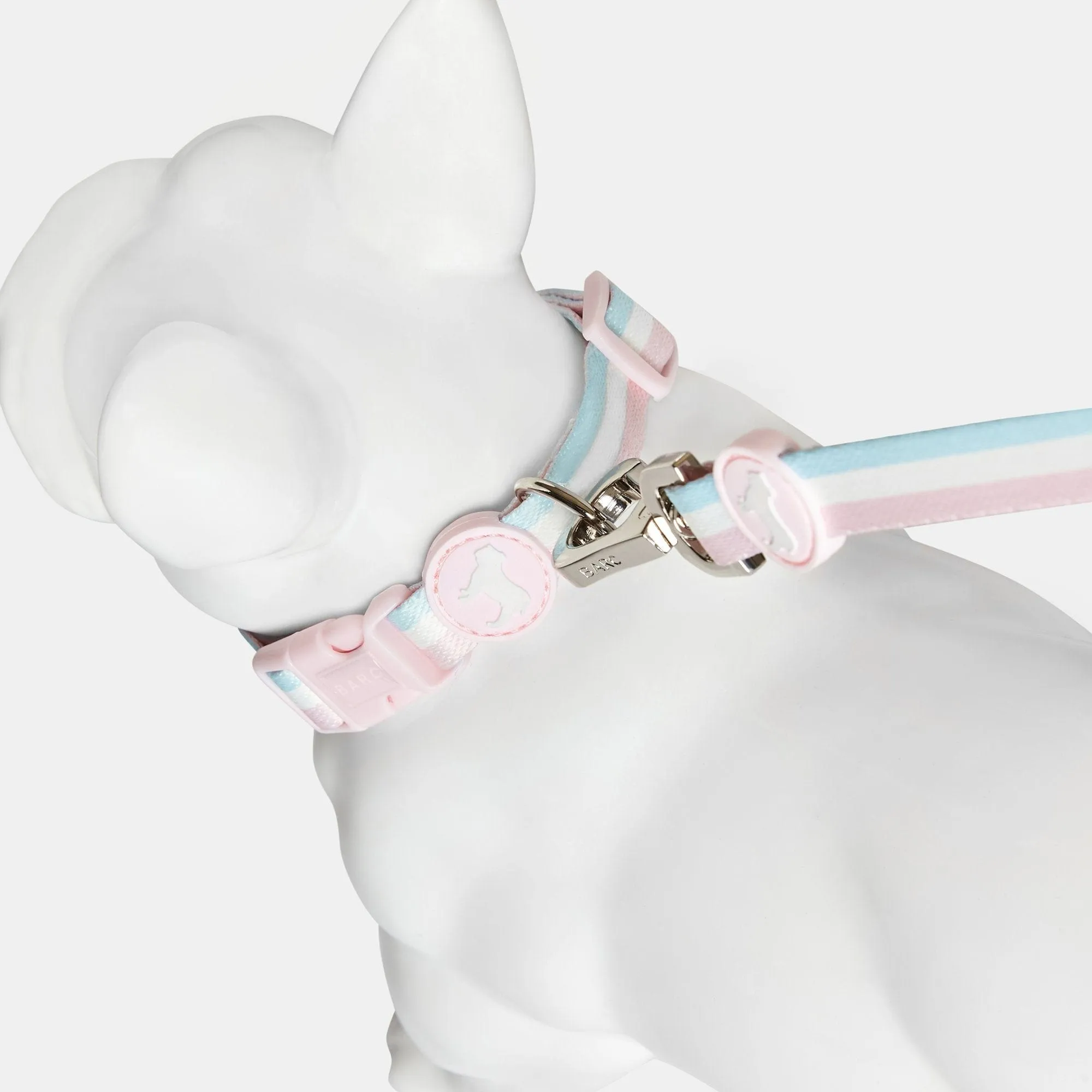 Nylon Fabric Dog Collar | Candyfloss Stripe