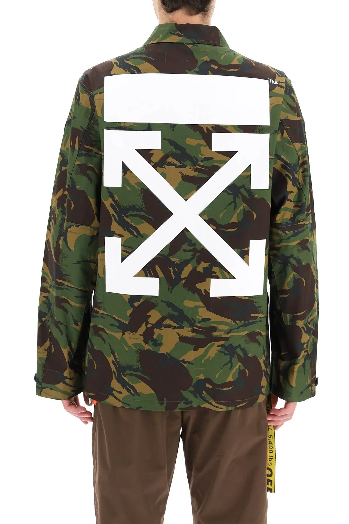 Off-white safari jacket with decorative patches