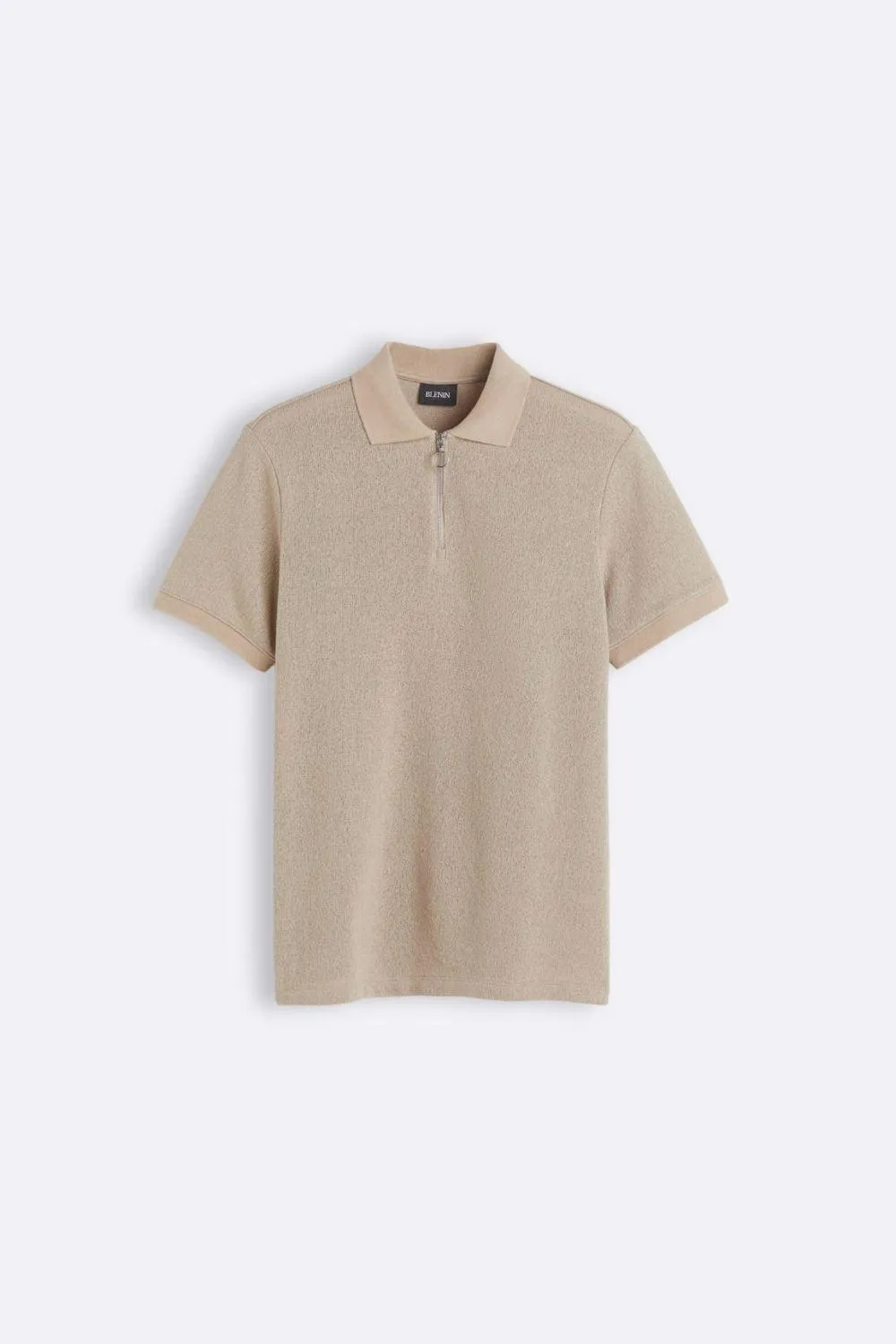 Old Money Regular Zip Polo Woolen T-Shirt