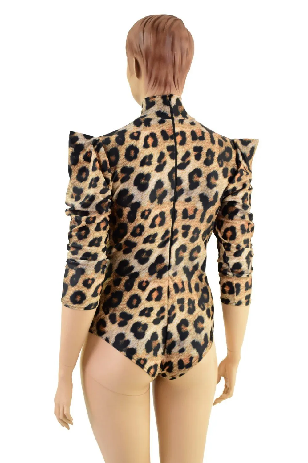 Open Bust Leopard Print Romper (Body Stickers Sold Separately)