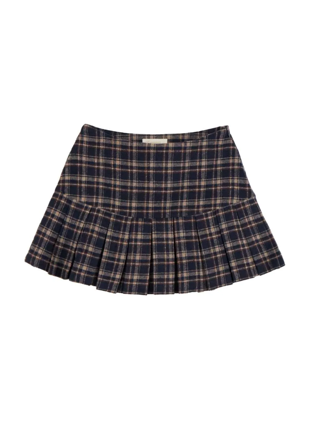 Pleated Checkered Mini Skirt OD403