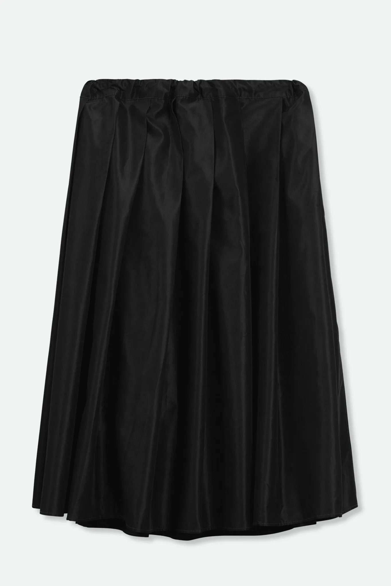 PLEATED SKIRT WITH ADJUSTABLE DRAWSTRING BLACK