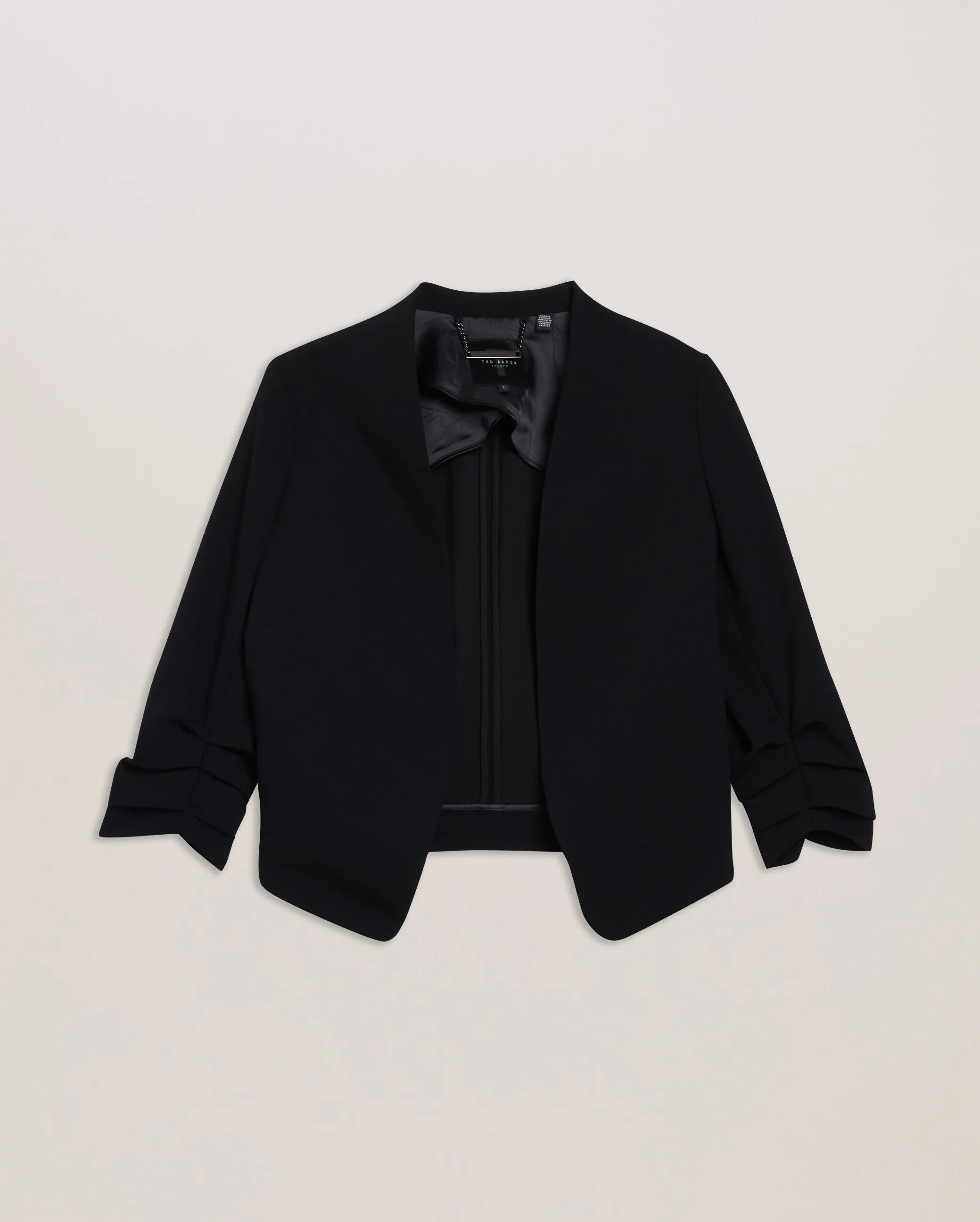 Popsy 3/4 Sleeve Crop Jacket Black