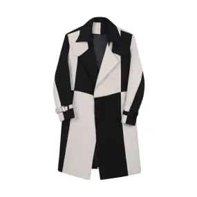 Pre Order:  Geometric Color Contrast Trench Coat