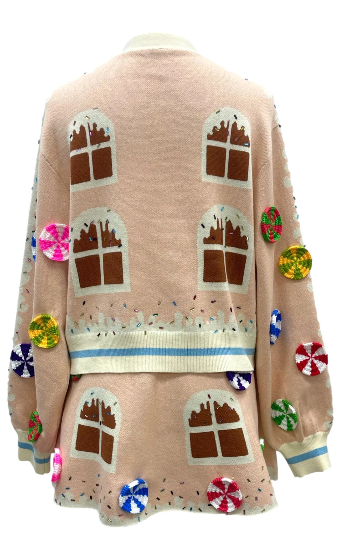 Queen Of Sparkles Entire Gingerbread House Cardigan